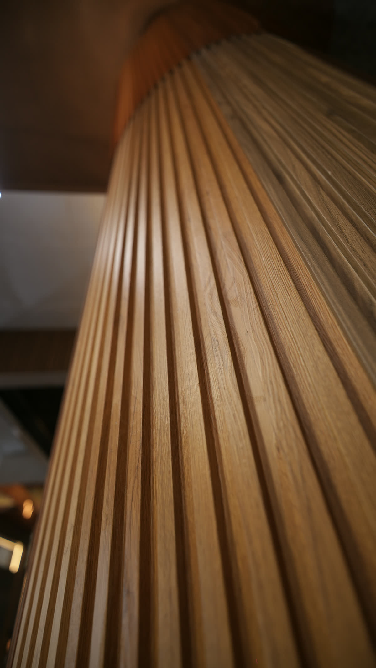Panel de listones de madera