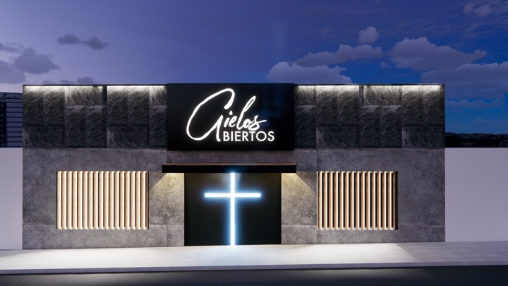 Iglesia Cielos Abiertos — Fachada e interior